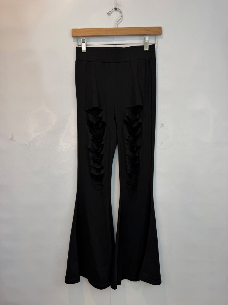 Forest Ink Women's Cleo Flare Pants Size Petite Small Black Grunge Punk Rock — image 3 of 6